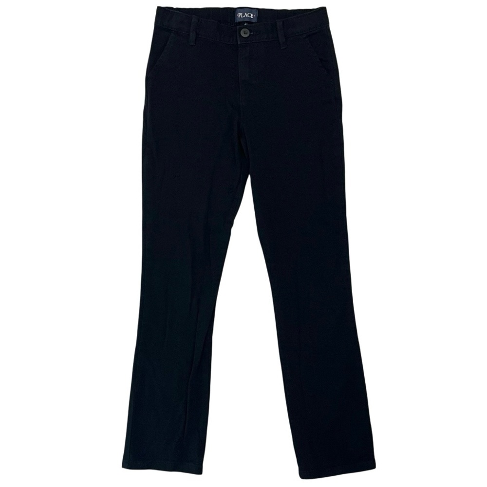 Childrens Place Girls 10 Black Pants Chino Adjustable Waist